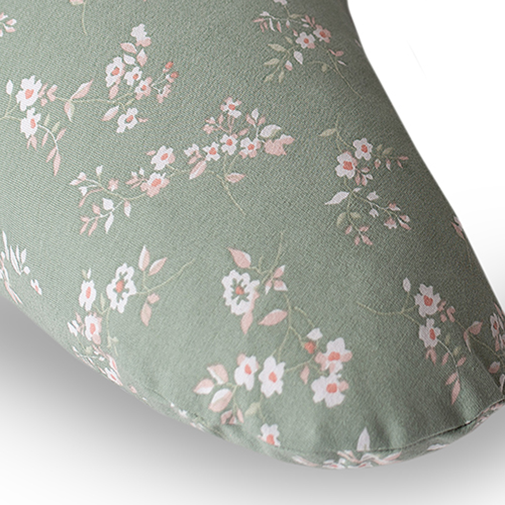 CEBA BABY Polštář kojicí HUGGY (150x60x37) Basic Žerzej Green Meadow