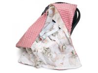 Deka do autosedačky magic elephant ružová