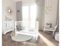 Magdolna fehér kiságy 120cmx 60cm