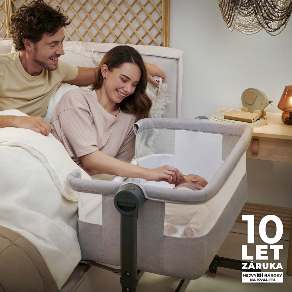 KINDERKRAFT Gyerekágy állítható Nestee Up2 Világosszürke