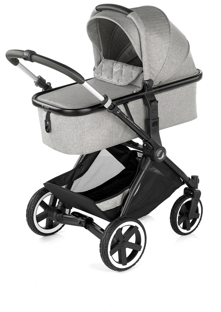 JANÉ Babakocsi kombinált Crosslight + mózeskosár Micro Pro + autósülés Koos i-size Dim Grey