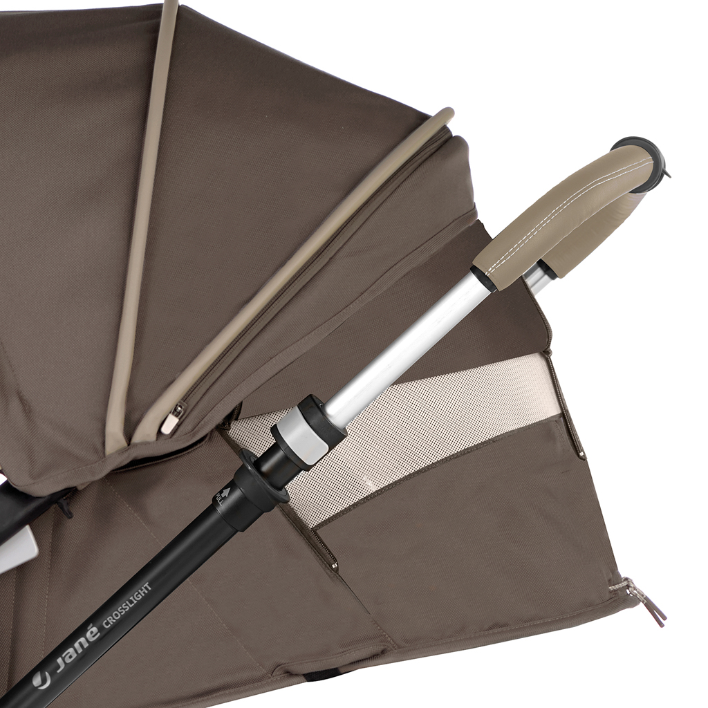 JANÉ Babakocsi kombinált Crosslight + mózeskosár Micro Pro + autósülés Koos i-size Dim Grey