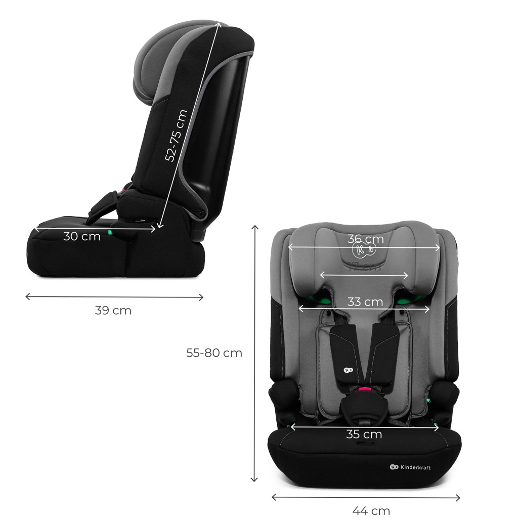 KINDERKRAFT Autósülés I-Comfy i-Size (76-150 cm) Sötétszürke
