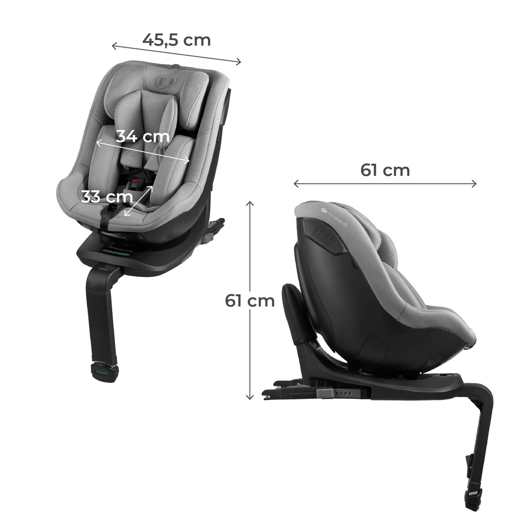 KINDERKRAFT Autósülés I-Guard I-size (40-105 cm) Szürke