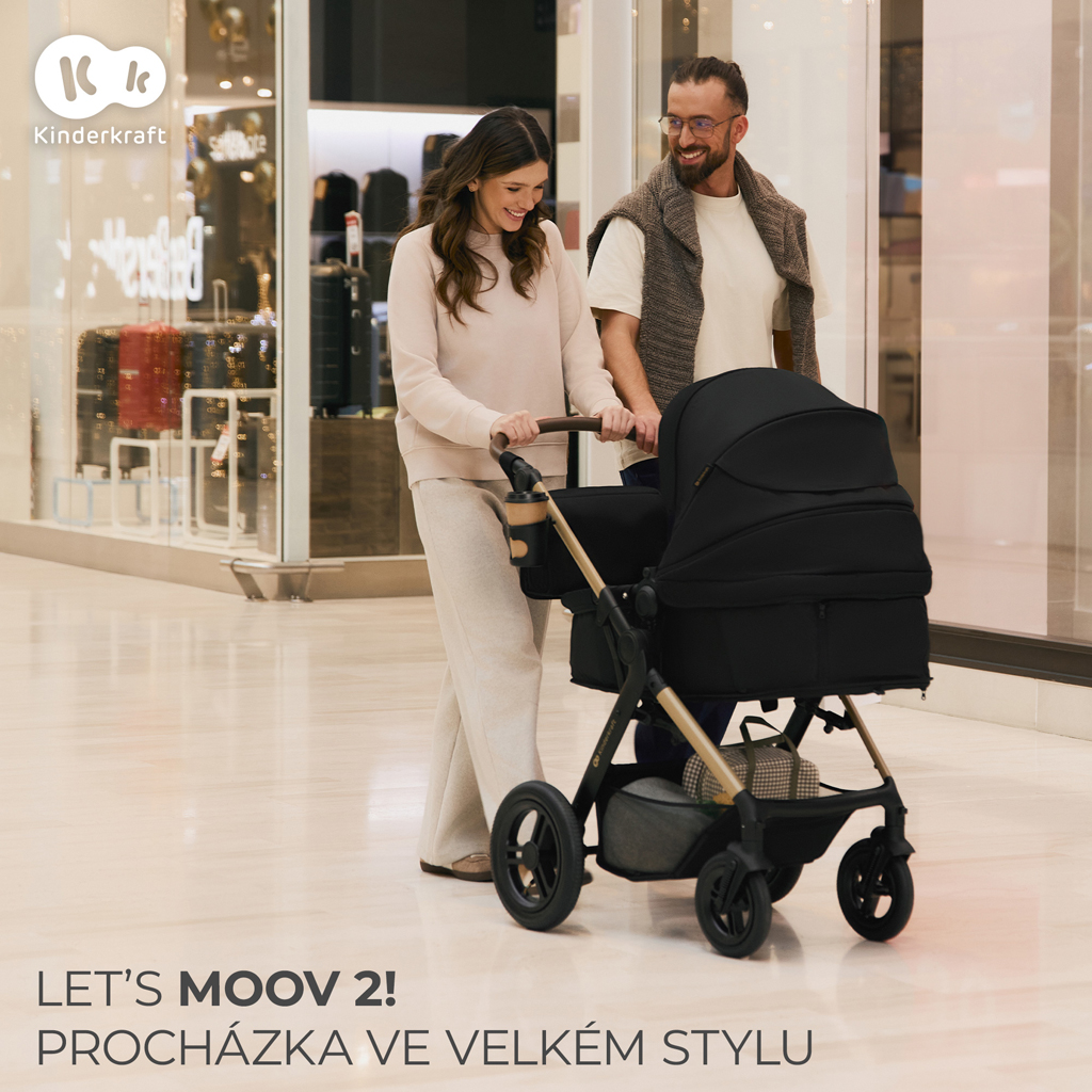 KINDERKRAFT Kombinált babakocsi 3 az 1-ben Moov 2 XL Air Szürke