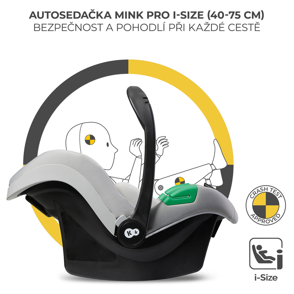 KINDERKRAFT Kombinált babakocsi 3 az 1-ben Moov 2 XL Air Szürke
