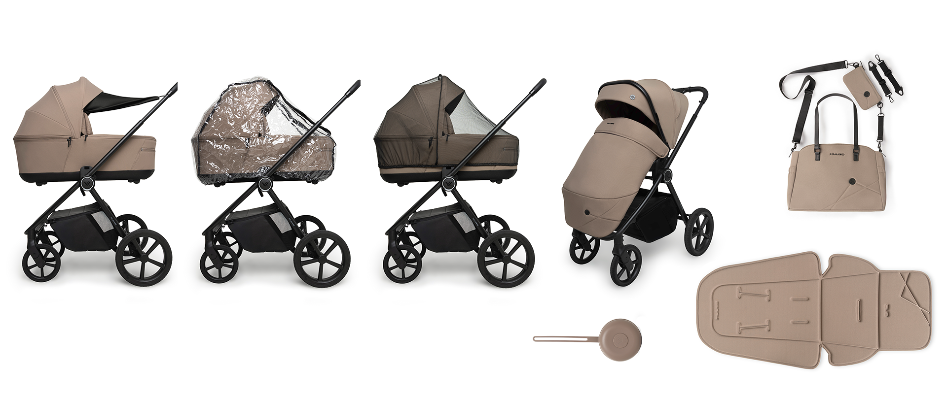 MUUVO Kombinált babakocsi Muuvo One 2 az 1-ben Gris