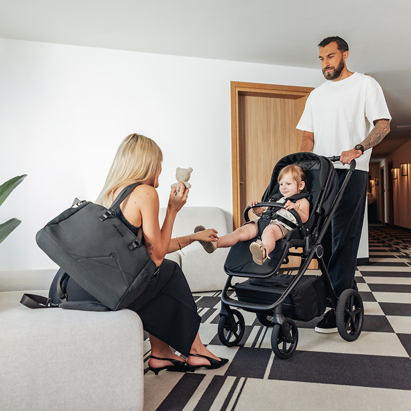 MUUVO Kombinált babakocsi Muuvo One 2 az 1-ben Negro