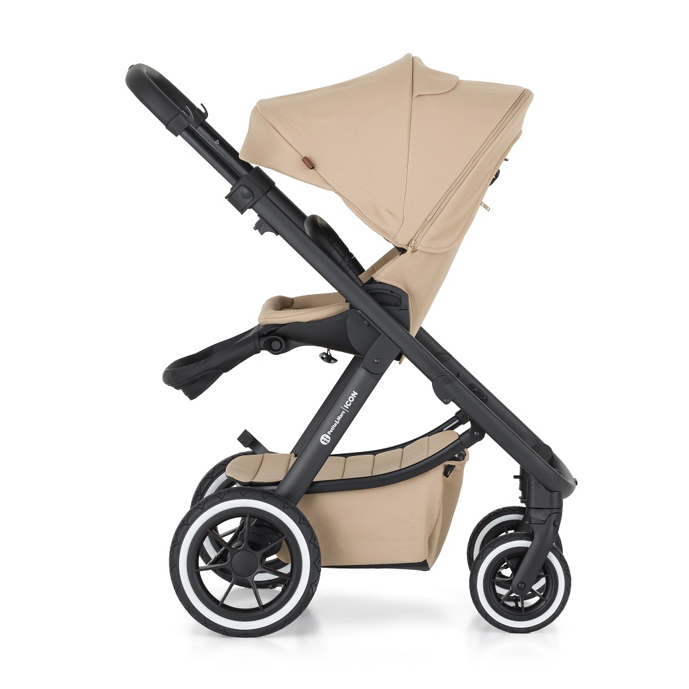 PETITE&amp;amp;amp;MARS Kombinált babakocsi ICON 2in1 Mocha Beige LITE AIR + Core Pro i-Size Black Grey + Bázis