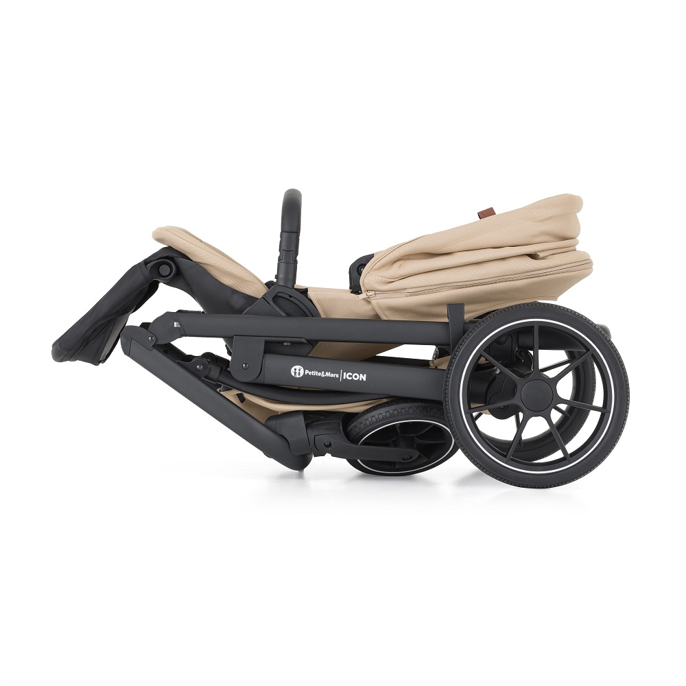 PETITE&amp;amp;amp;amp;amp;amp;amp;amp;amp;amp;amp;amp;amp;amp;amp;amp;amp;amp;MARS Kombinált babakocsi ICON 2in1 Mocha Beige LITE RWS + Core Pro i-Size Black Grey + Bázis