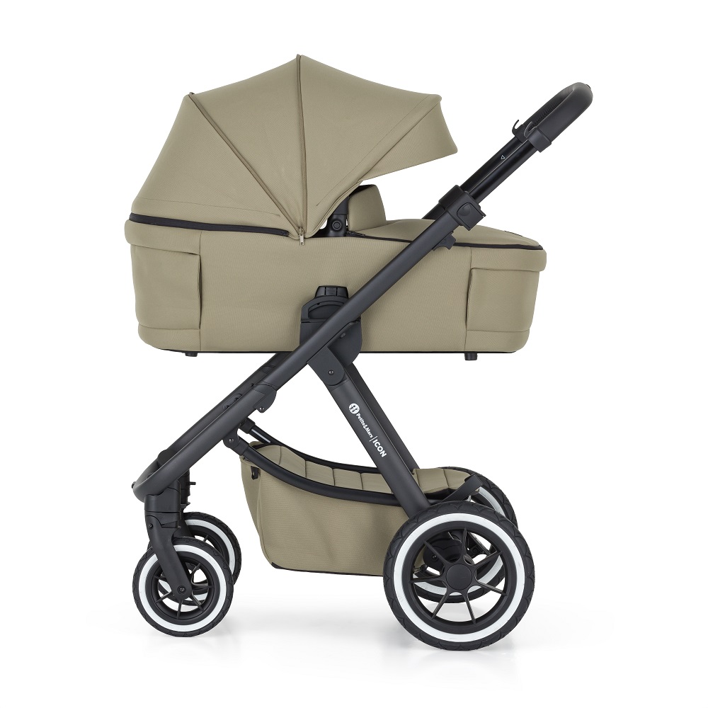 PETITE&amp;amp;amp;amp;amp;amp;amp;amp;amp;MARS Kombinált babakocsi ICON 2in1 Mossy Green XXL AIR + Core Pro i-Size Black Grey  + Bázis