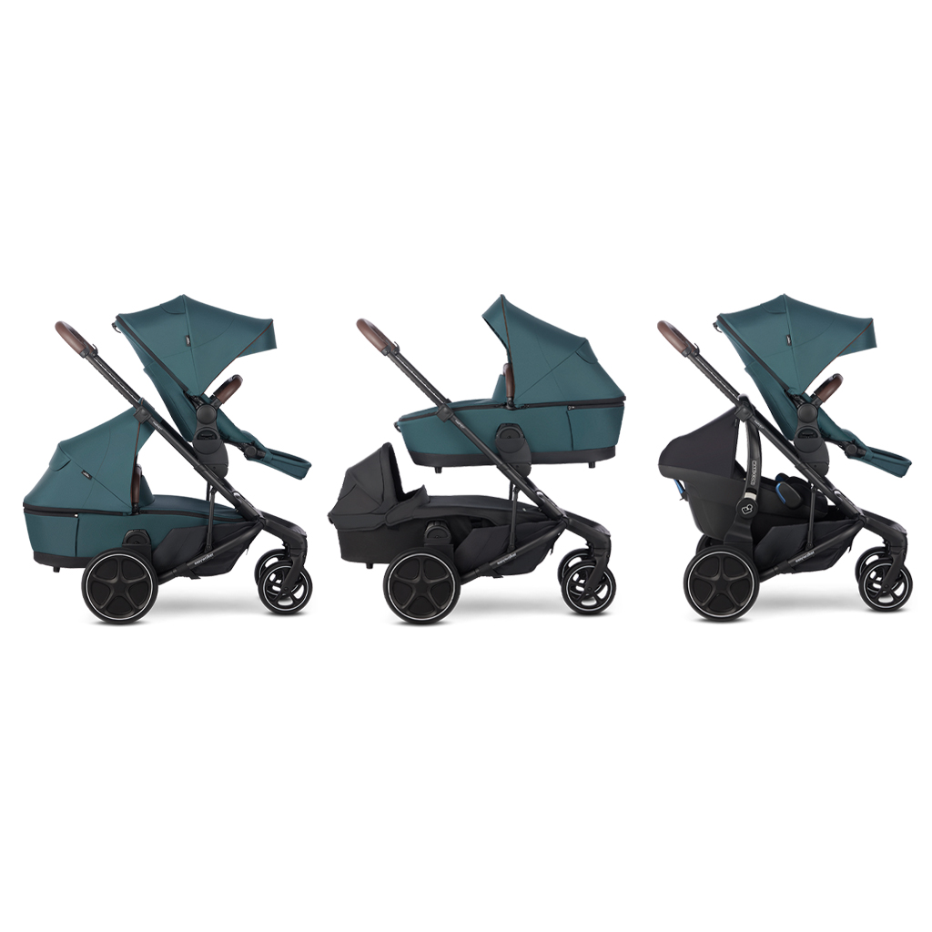 EASYWALKER Kombinált babakocsi Harvey⁵ Premium 2 az 1-ben Jade Green LITE RWS