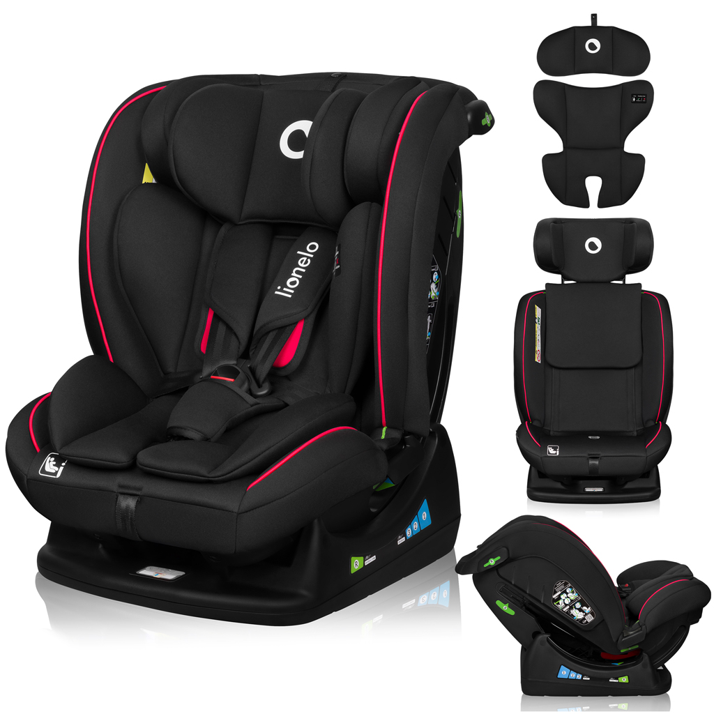 LIONELO Autósülés Aart i-Size (40-150 cm) Fekete Karbon Piros