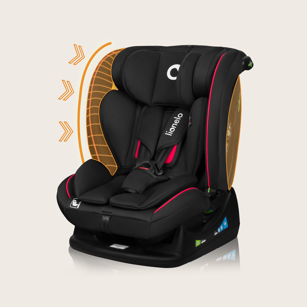 LIONELO Autósülés Aart i-Size (40-150 cm) Fekete Karbon Piros