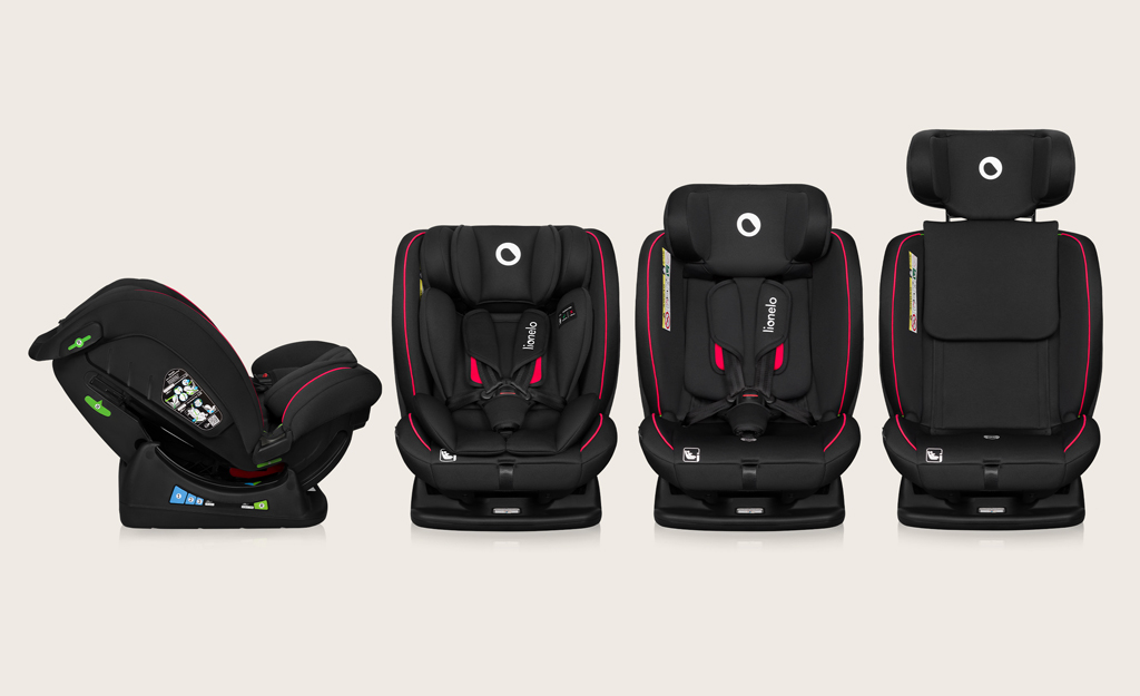 LIONELO Autósülés Aart i-Size (40-150 cm) Fekete Karbon Piros