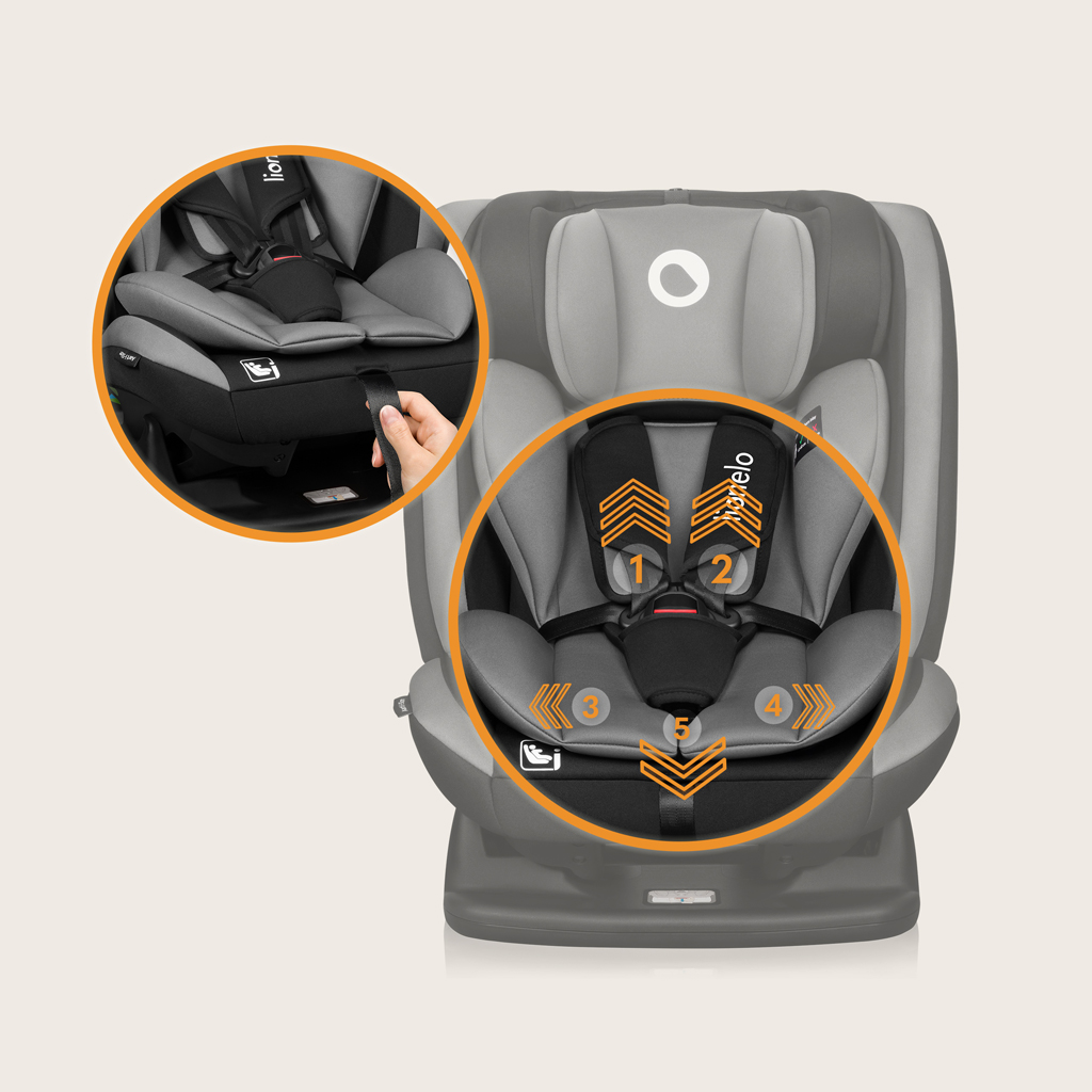 LIONELO Autósülés Aart i-Size (40-150 cm) Szürke Grafit