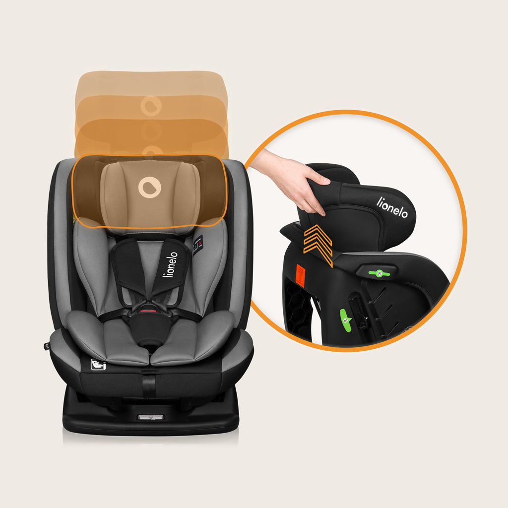 LIONELO Autósülés Aart i-Size (40-150 cm) Szürke Grafit