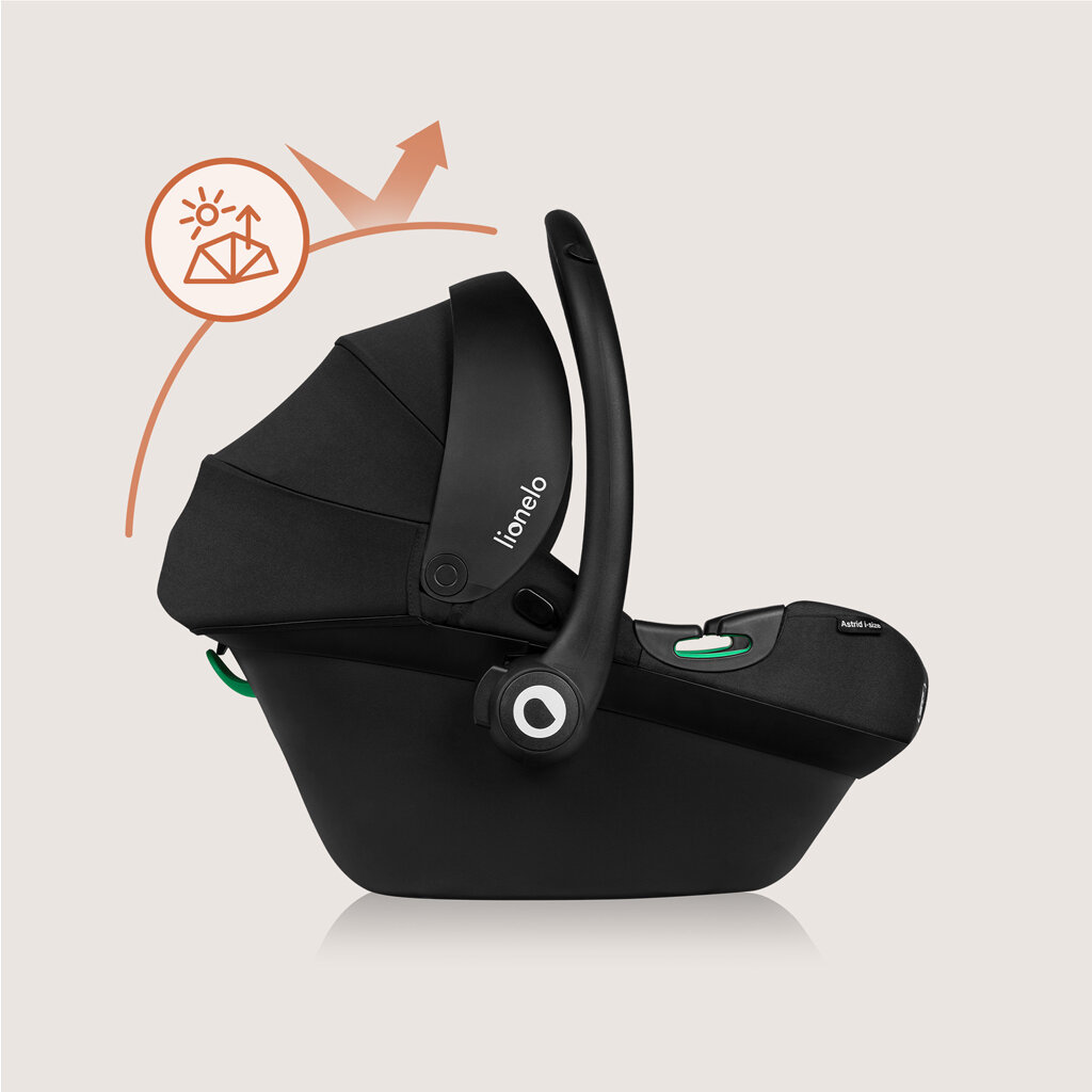 LIONELO Astrid i-Size autósülés (40-87 cm) Fekete Szürke