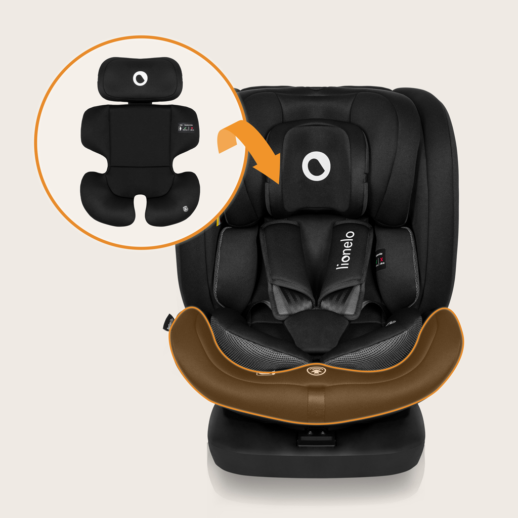 LIONELO Bastiaan i-Size autósülés (40-150 cm) Fekete Karbon