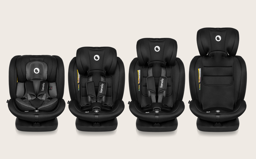 LIONELO Bastiaan i-Size autósülés (40-150 cm) Fekete Szürke