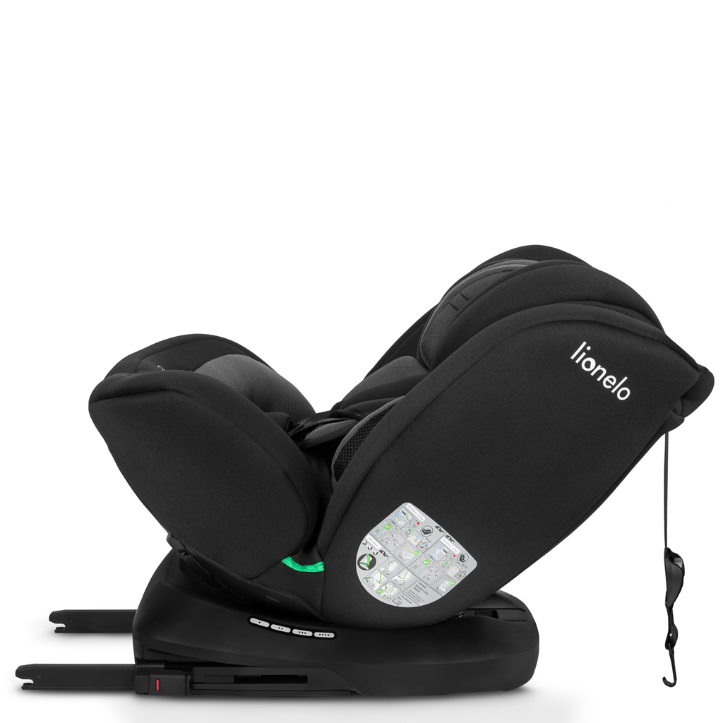 LIONELO Bastiaan i-Size autósülés (40-150 cm) Fekete Szürke
