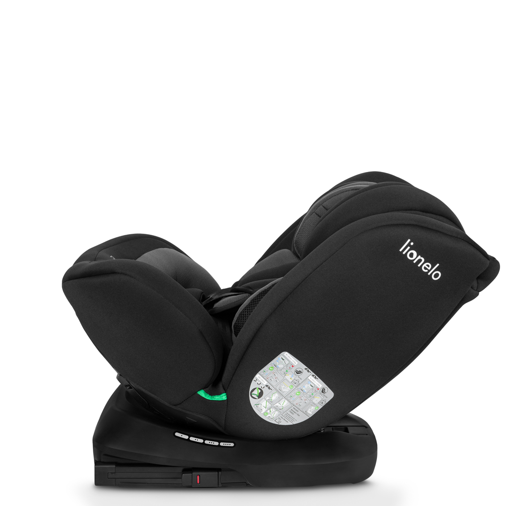 LIONELO Bastiaan i-Size autósülés (40-150 cm) Fekete Szürke