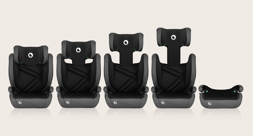 LIONELO Autósülés Hugo i-Size (100-150 cm) Fekete Szürke