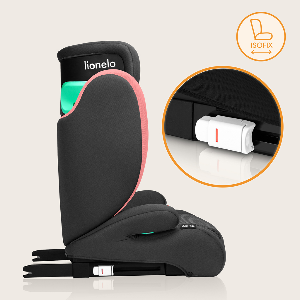 LIONELO Hugo i-Size autósülés (100-150 cm) Pink Baby