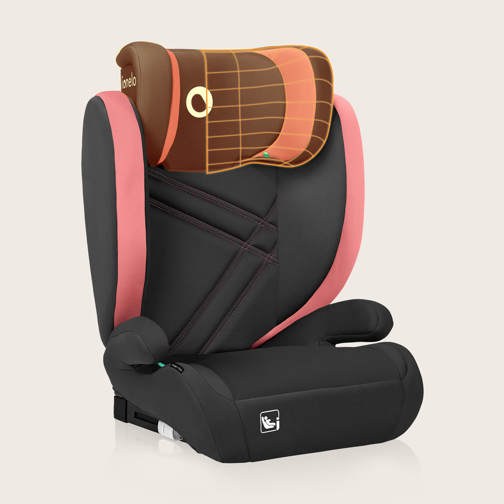 LIONELO Hugo i-Size autósülés (100-150 cm) Pink Baby