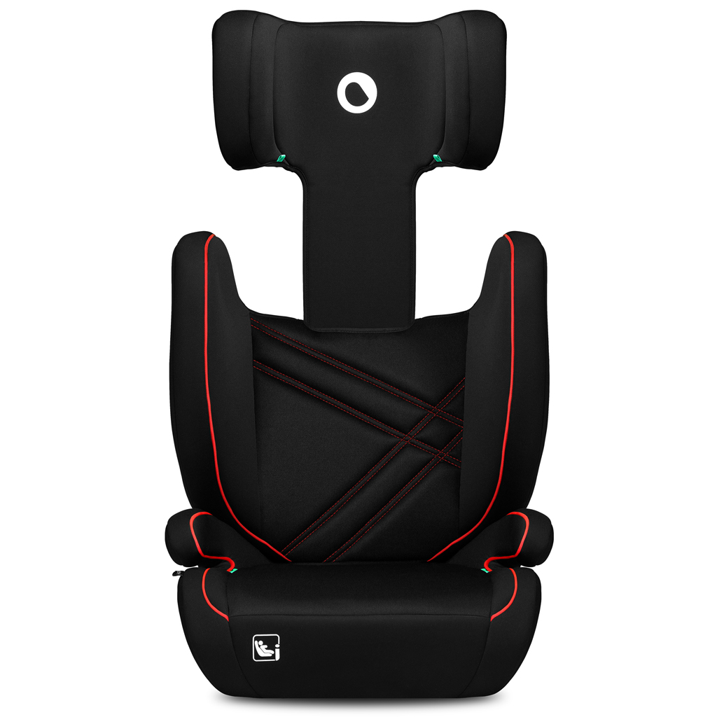 LIONELO Autósülés Hugo i-Size (100-150 cm) Sporty Fekete Piros