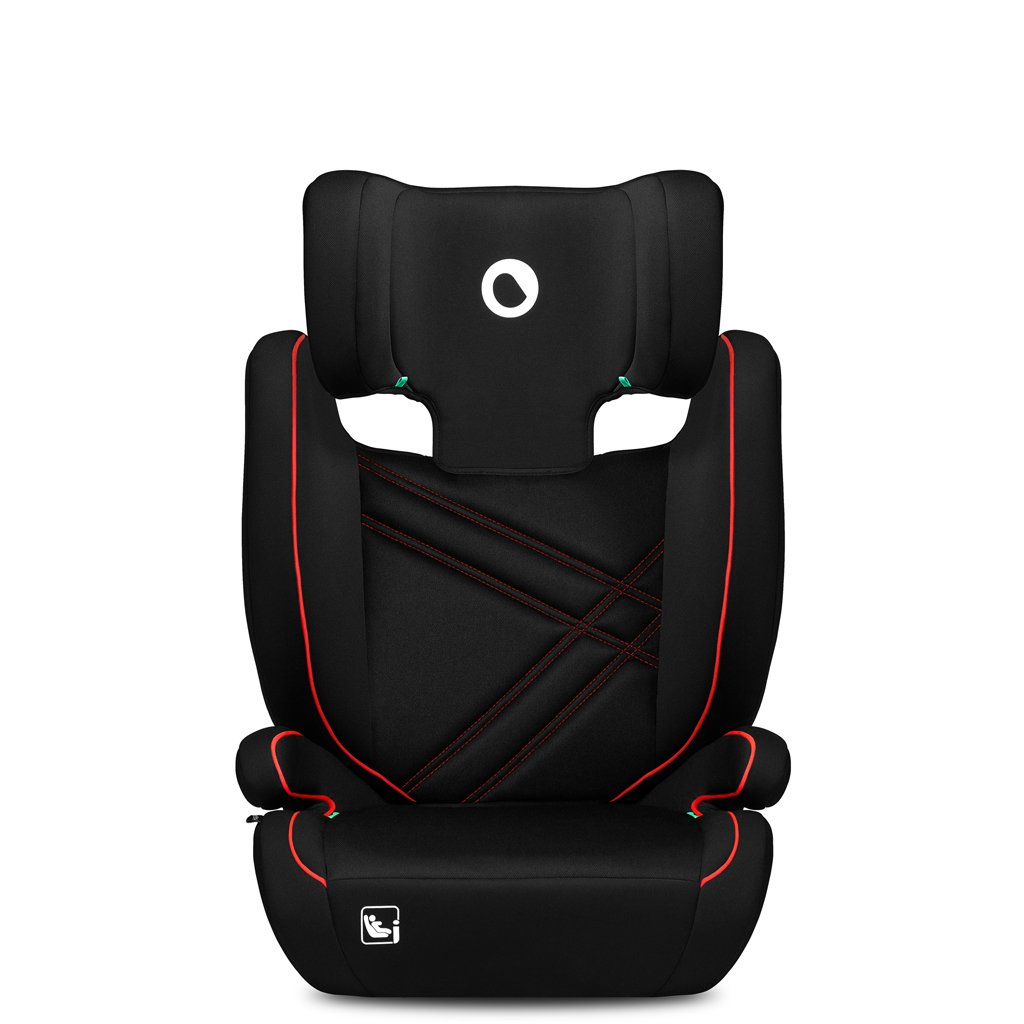LIONELO Autósülés Hugo i-Size (100-150 cm) Sporty Fekete Piros