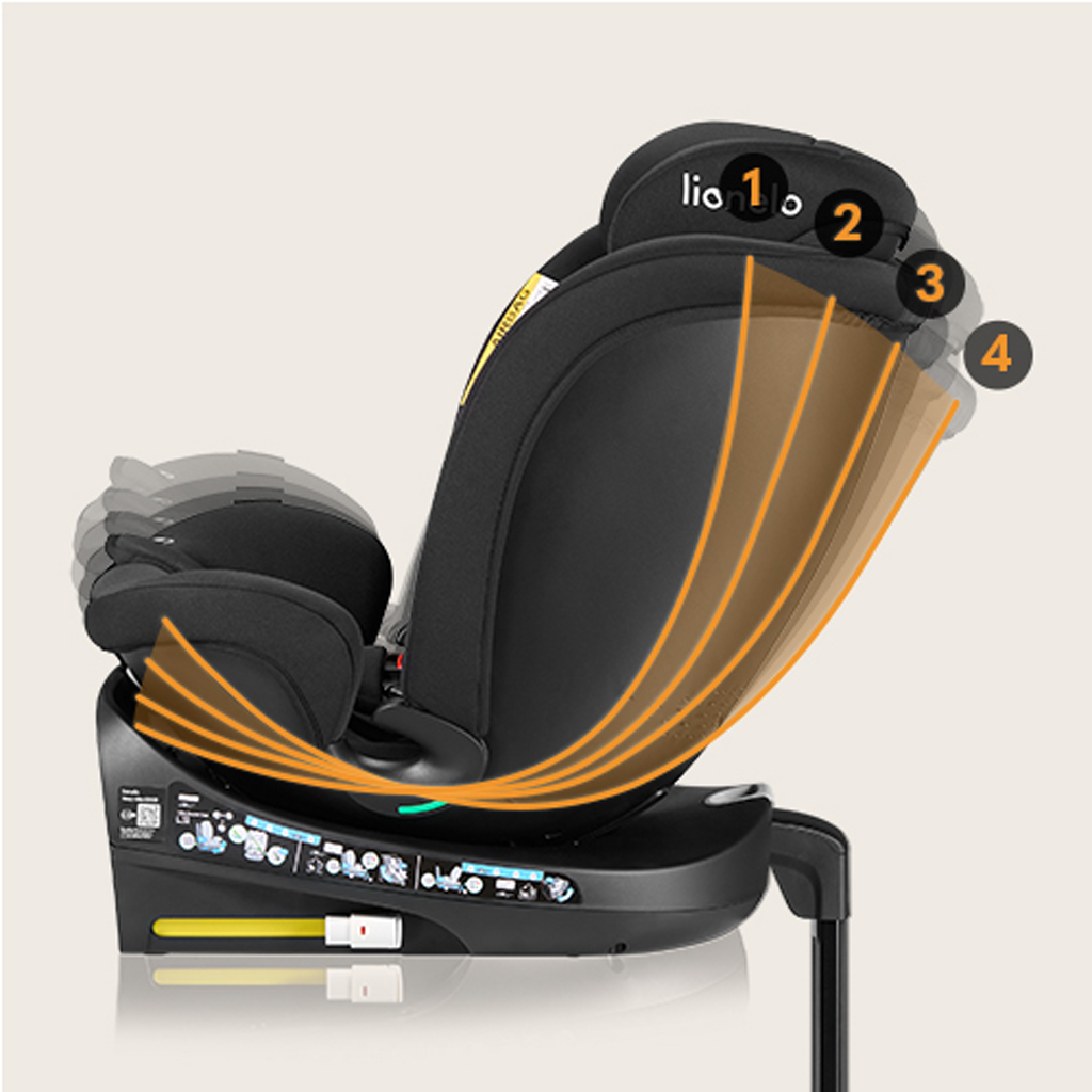 LIONELO Autósülés Navy i-Size (40-150 cm) Fekete Onyx