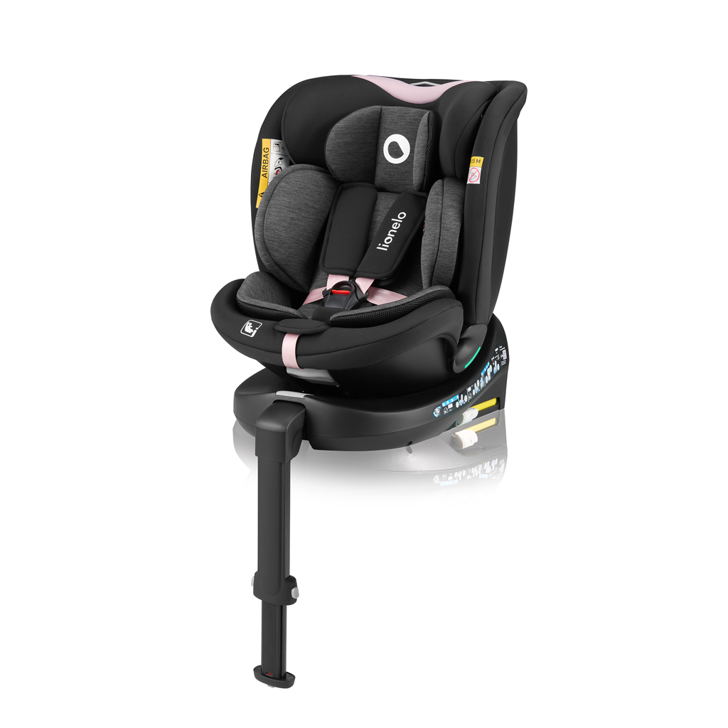 LIONELO Autósülés Navy i-Size (40-150 cm) Fekete Rózsaszín