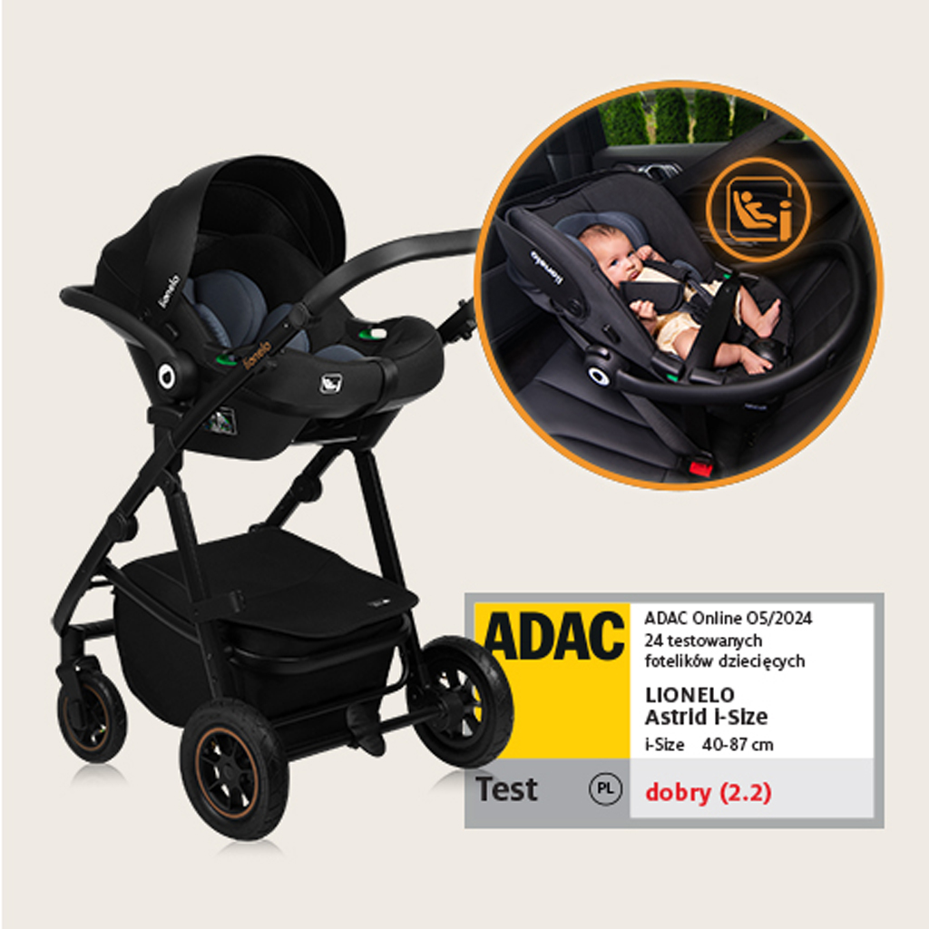 LIONELO Kombinált babakocsi Amber Plus 3 az 1-ben Zöld Erdő