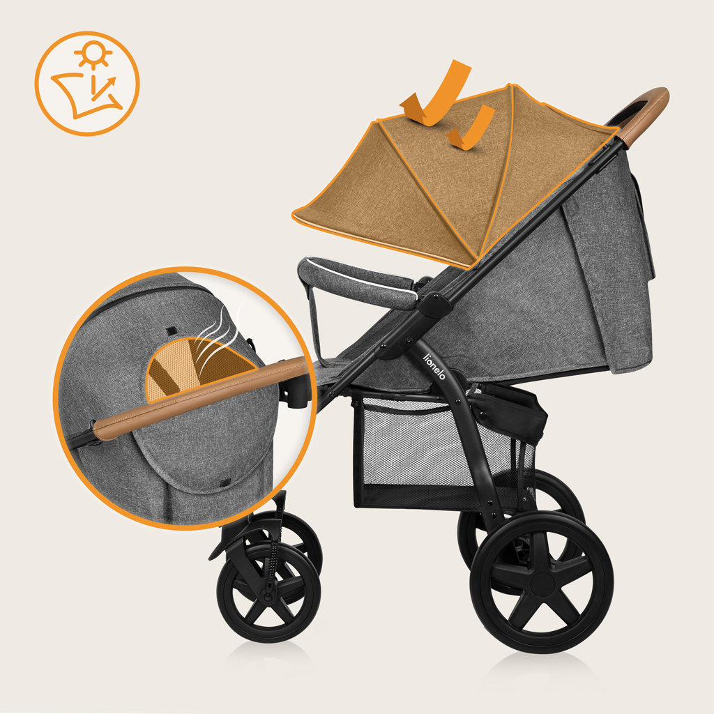 LIONELO Sport babakocsi Annet Plus Stone Caramel