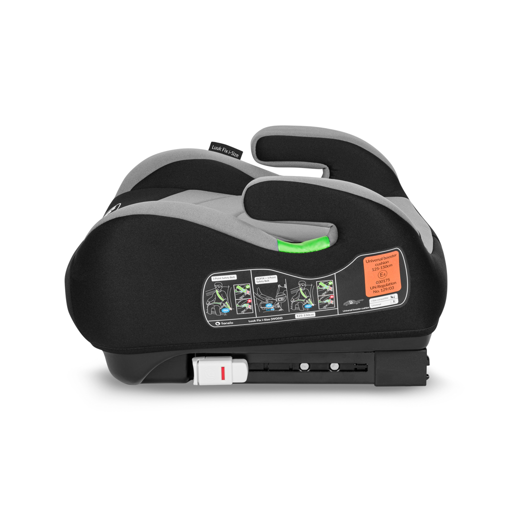 LIONELO Luuk Fix i-Size autósülés (125-150 cm) Szürke Kő