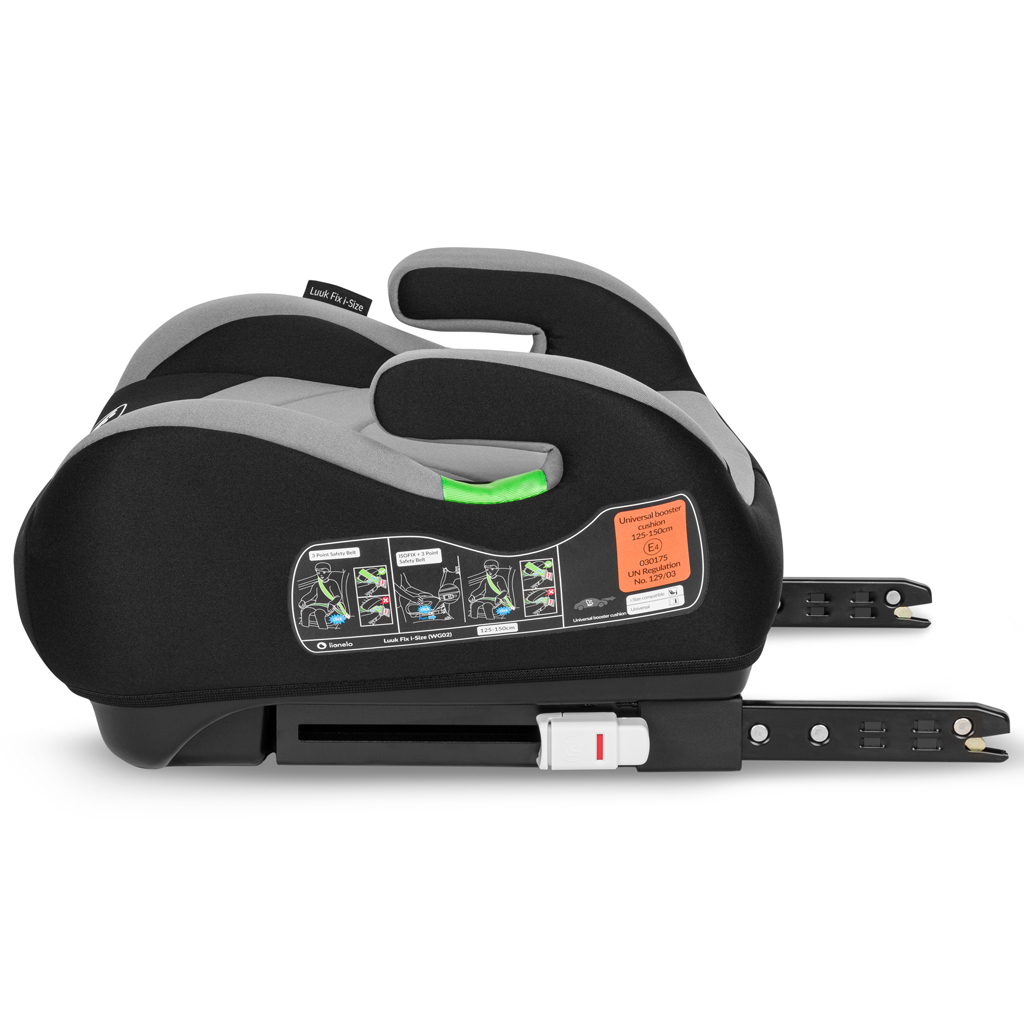 LIONELO Luuk Fix i-Size autósülés (125-150 cm) Szürke Kő