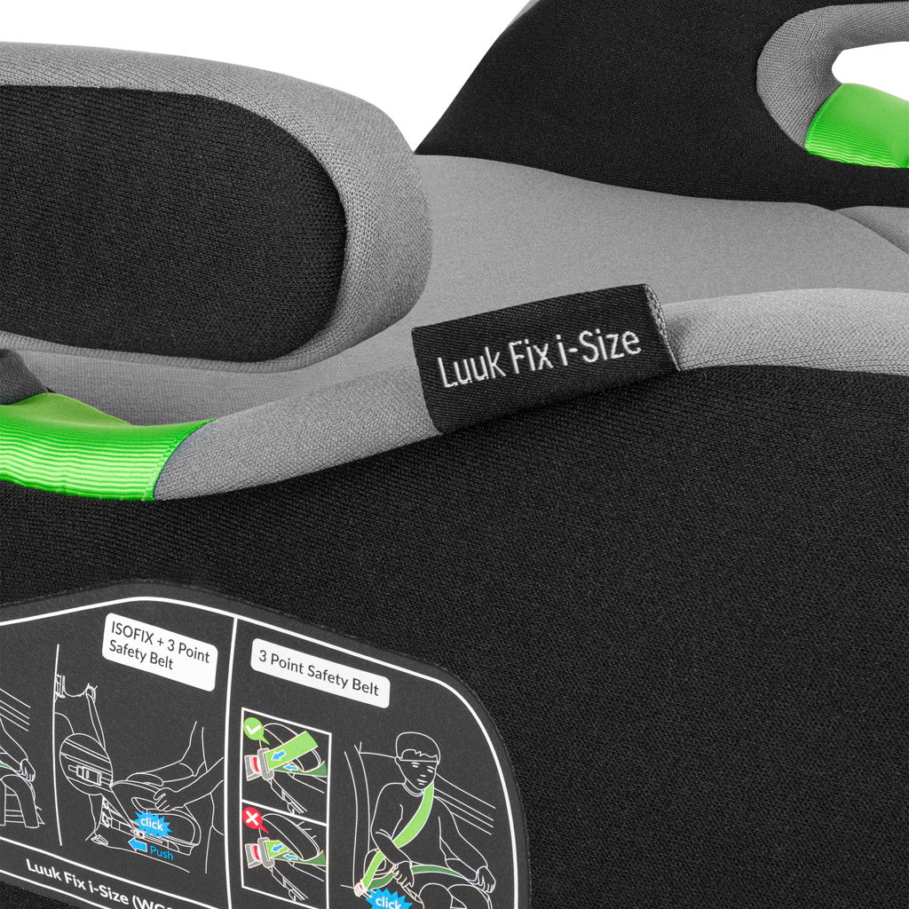 LIONELO Luuk Fix i-Size autósülés (125-150 cm) Szürke Kő