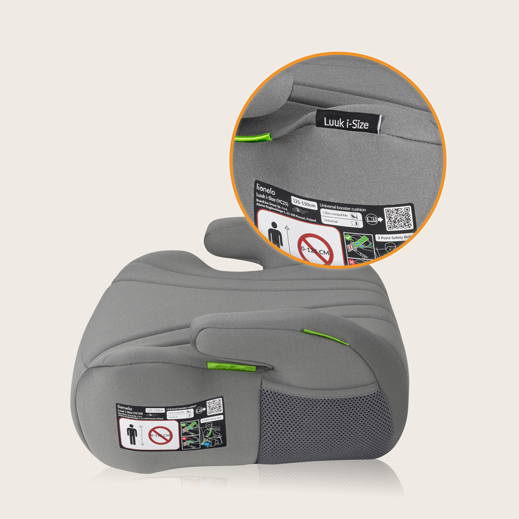 LIONELO Luuk i-Size autósülés (125-150 cm) Szürke