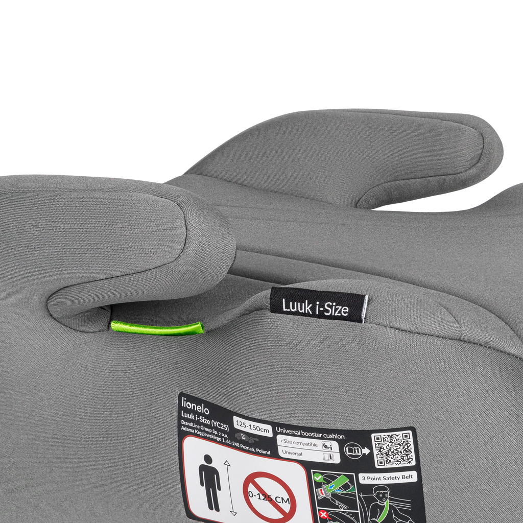 LIONELO Luuk i-Size autósülés (125-150 cm) Szürke
