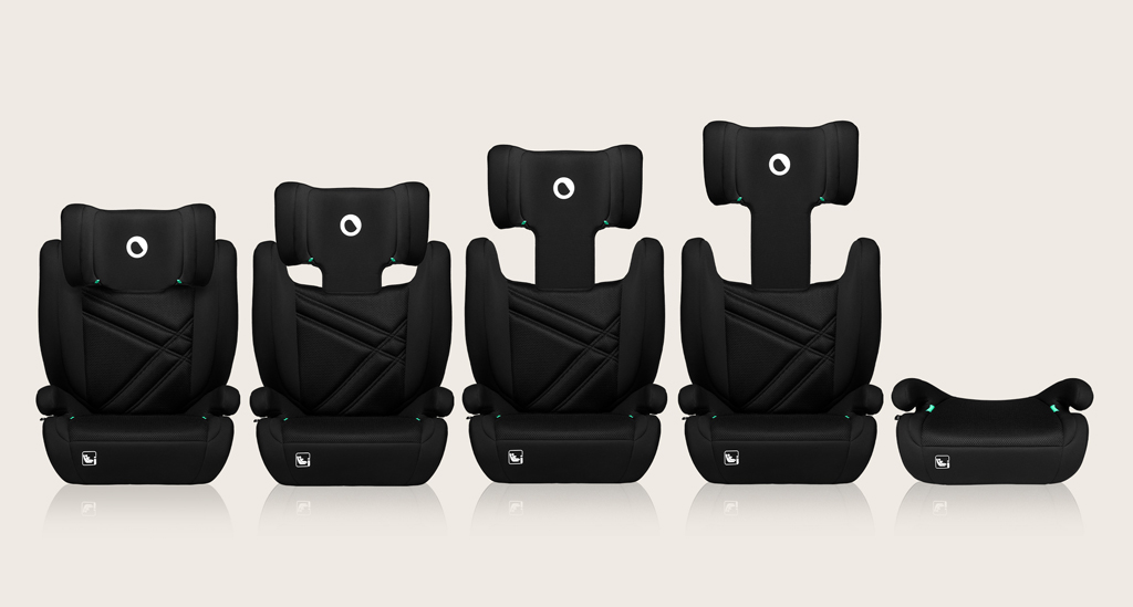 LIONELO Hugo i-Size autósülés (100-150 cm) Fekete Karbon