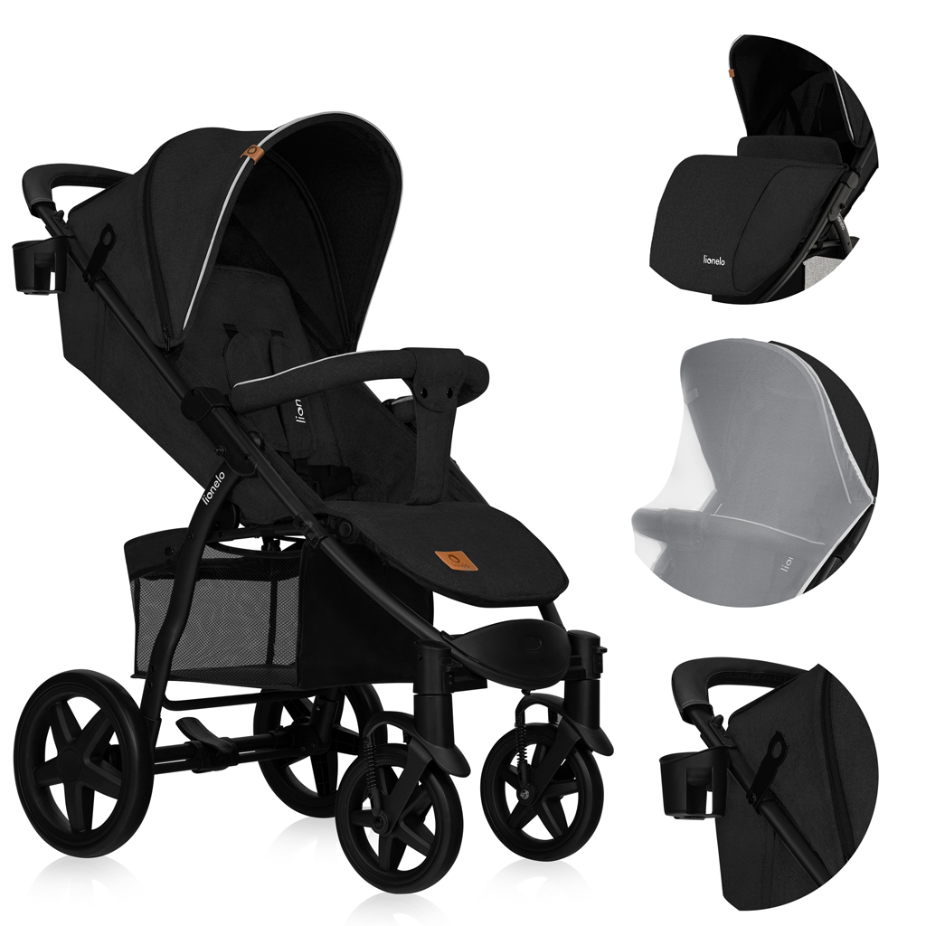 LIONELO Sport babakocsi Annet Plus Black Carbon