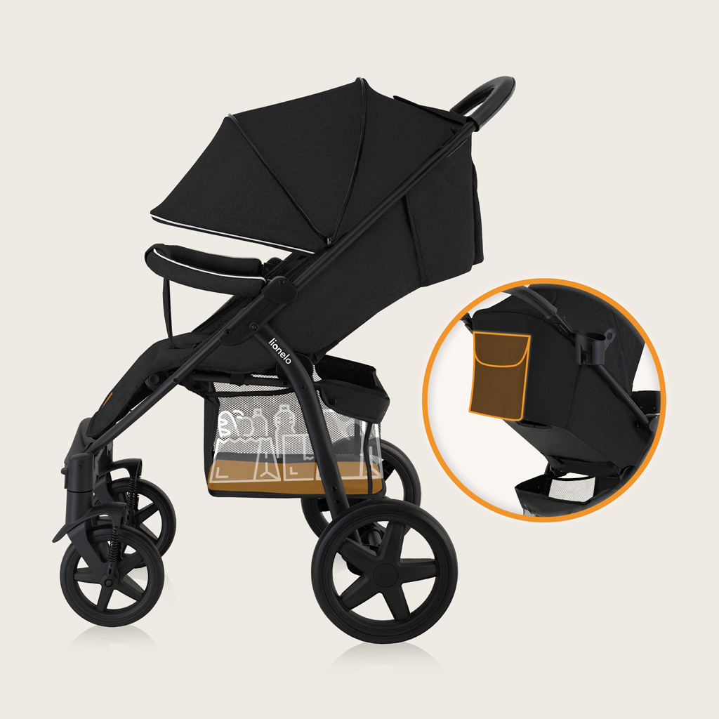LIONELO Sport babakocsi Annet Plus Black Carbon