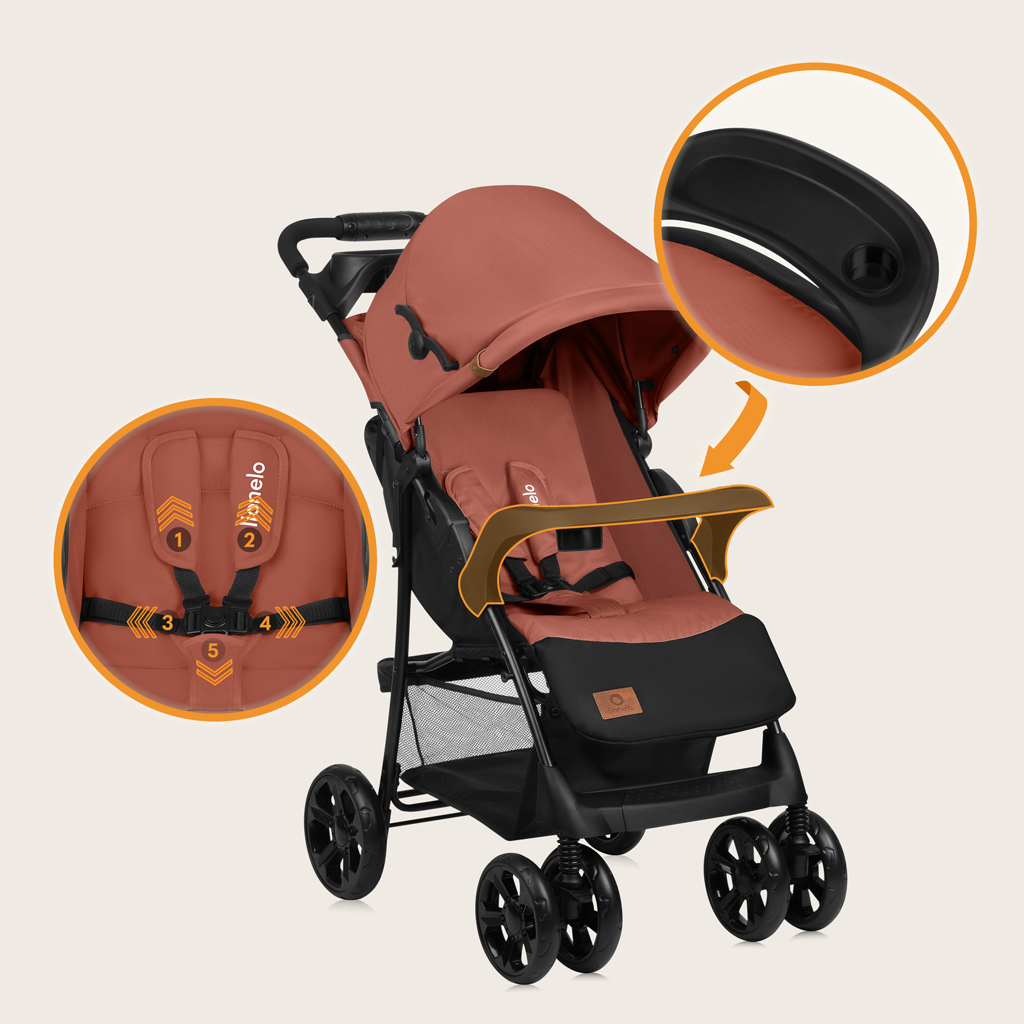 LIONELO Sport babakocsi Emma Plus Coral Pink