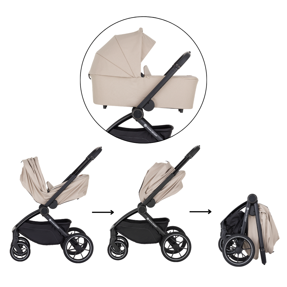 PETITE&amp;amp;amp;amp;amp;amp;amp;amp;amp;amp;amp;amp;amp;amp;amp;amp;amp;amp;MARS Kombinált babakocsi SCOUT 2in1 Cappuccino Cream