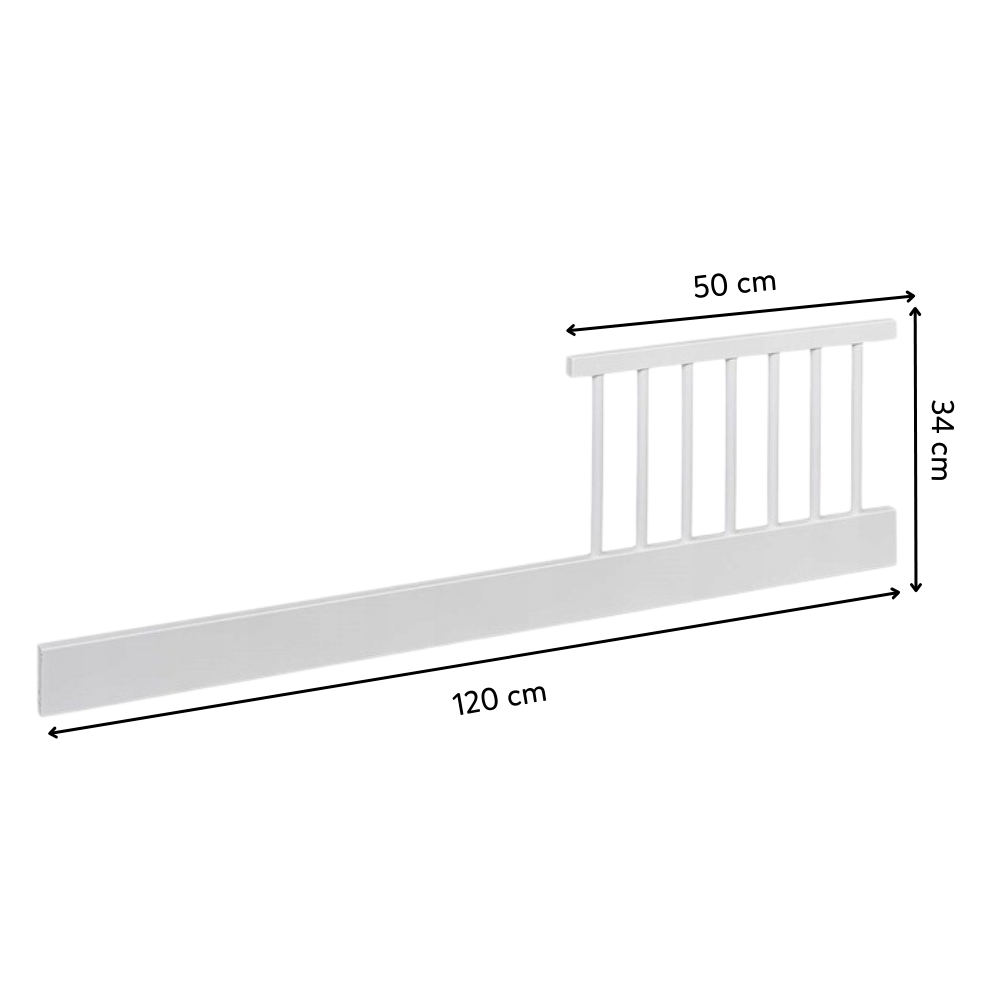 PETITE&amp;amp;amp;MARS Univerzális leesésgátló kiságyhoz Side White Wood