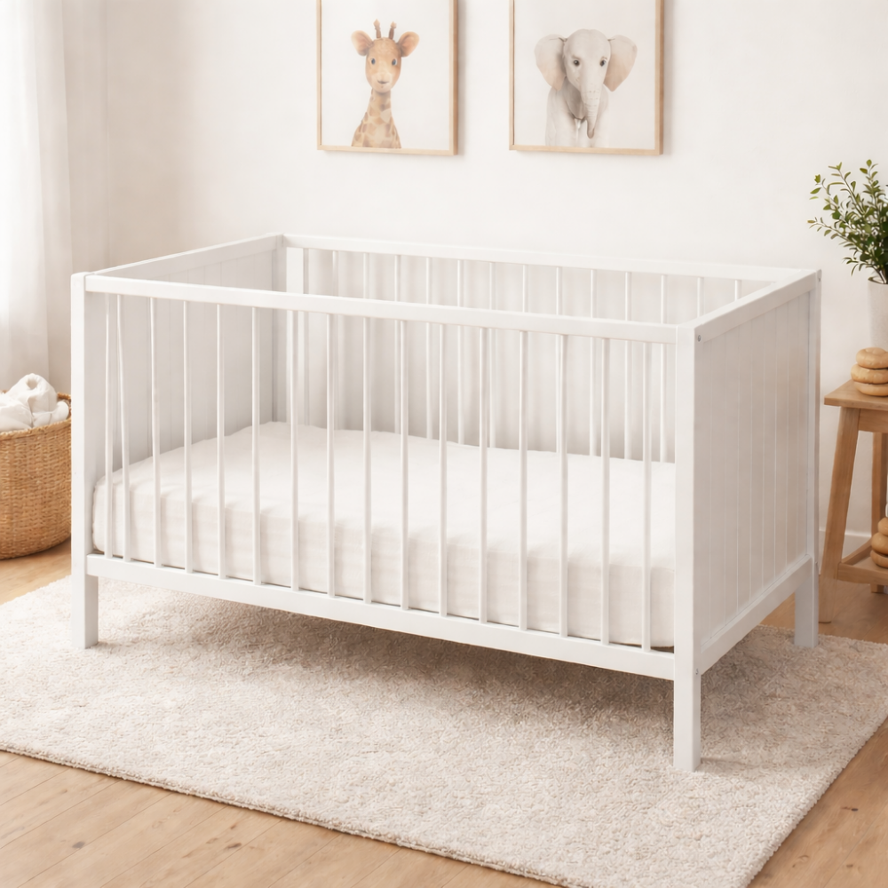 PETITE&amp;amp;amp;MARS Fa kiságy Mila 3 in 1 White Wood 120x60 cm 