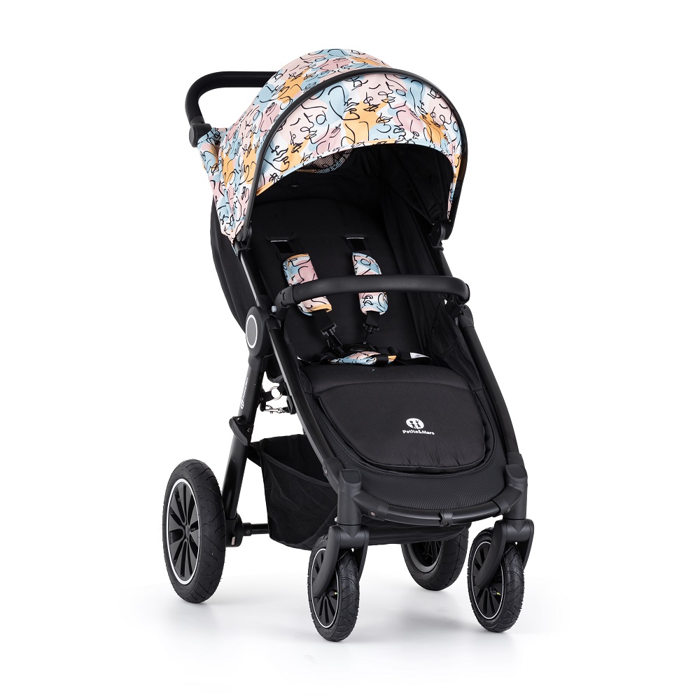 PETITE&MARS Sport babakocsi Street+ Air Black Limited 100 Faces