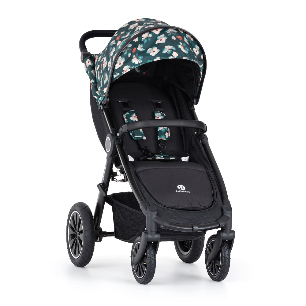 PETITE&MARS Sport babakocsi Street+ Air Black Limited 100 Flowers