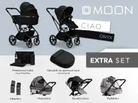 Moon Ciao SZETT(Táska, lábzsák, adapter, esővédő, szúnyogháló és napellenző) Onyx